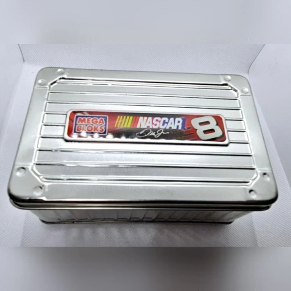 Dale Earnhardt Jr. NASCAR Mega Bloks 45 Pc Tin Set 1722 Winners Circle.